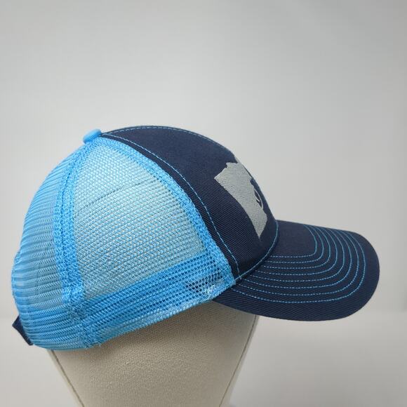 Idaho Gun Tree Trucker Hat Blue One Size Adjustable Embroidered Mesh Back - Picture 5 of 9
